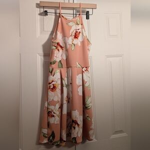 Monteau Pink Halter Mini Dress for Weddings